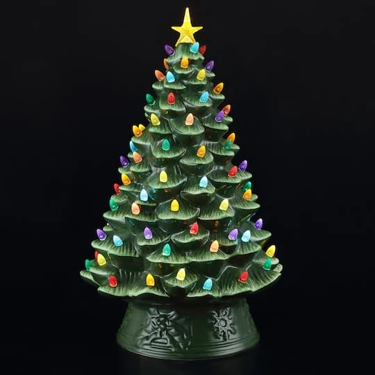 18" Green Lit Nostalgic Christmas Tree 4 18" Green Lit Nostalgic Christmas Tree - Image 4