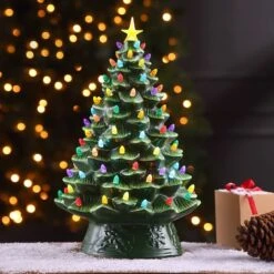 18" Green Lit Nostalgic Christmas Tree 10 18" Green Lit Nostalgic Christmas Tree -Northlight Sale Store D250239S 4