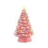 18" Pink Lit Nostalgic Christmas Tree