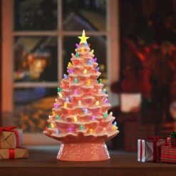 18" Pink Lit Nostalgic Christmas Tree -Northlight Sale Store D250240S 2