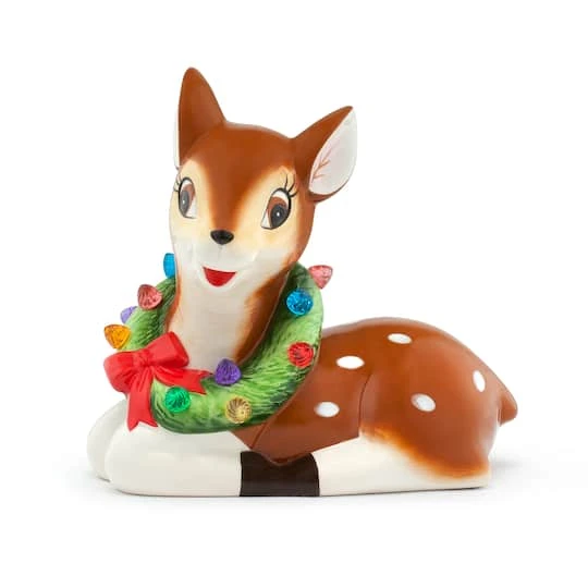 10.5" Reindeer Lit Nostalgic Ceramic Figure 1 10.5" Reindeer Lit Nostalgic Ceramic Figure