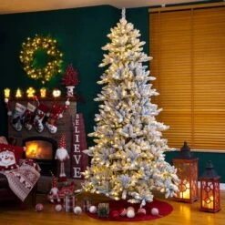 9ft. Pre-Lit Fir Artificial Christmas Tree, Warm White LED Lights -Northlight Sale Store D251157S 12