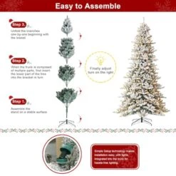 9ft. Pre-Lit Fir Artificial Christmas Tree, Warm White LED Lights -Northlight Sale Store D251157S 17