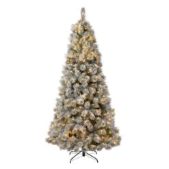 7.5ft. Pre-Lit Artificial Spruce Christmas Tree, Warm White LED Lights