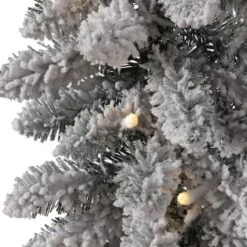 Glitzhome® 9ft. LED Snow Flocked Christmas Garland -Northlight Sale Store D251175S 4