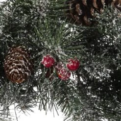 Glitzhome® 24" LED Glittered Pinecone Christmas Wreath -Northlight Sale Store D251177S 5