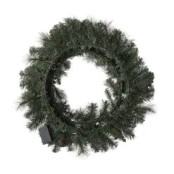 Glitzhome® 24" LED Glittered Pinecone Christmas Wreath -Northlight Sale Store D251177S 8