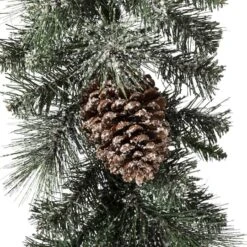 Glitzhome® 9ft. LED Glittered Pinecone Christmas Garland -Northlight Sale Store D251180S 4