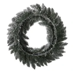 Glitzhome® 24" LED Snow Flocked Christmas Wreath -Northlight Sale Store D251183S 5