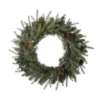 Glitzhome® 24" LED Greenery & Pinecone Christmas Wreath