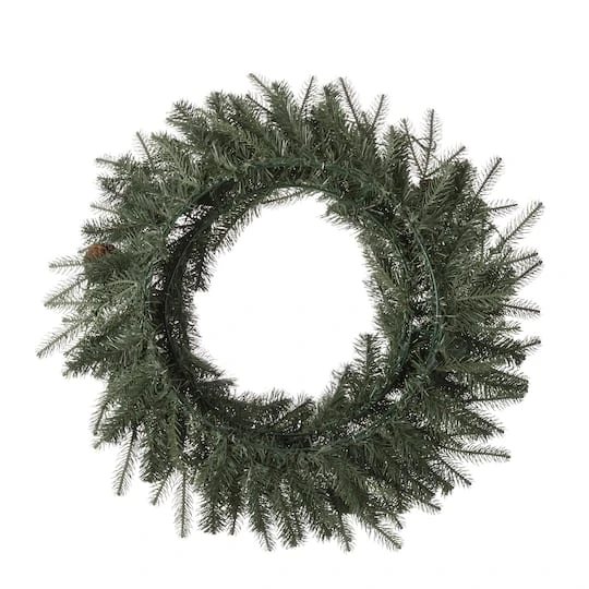 Glitzhome® 24" LED Greenery & Pinecone Christmas Wreath 5 Glitzhome® 24" LED Greenery & Pinecone Christmas Wreath - Image 5