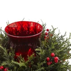 6.5" Cedar Berry Candelabrum 10 6.5" Cedar Berry Candelabrum -Northlight Sale Store D251190S 13