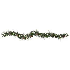 9ft. Pre-Lit Clear LED Ornament & Pinecone Artificial Christmas Garland 10 9ft. Pre-Lit Clear LED Ornament & Pinecone Artificial Christmas Garland -Northlight Sale Store D251215S 3