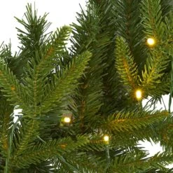 6ft. Pre-Lit Clear LED Green Pine Artificial Christmas Garland -Northlight Sale Store D251221S 3
