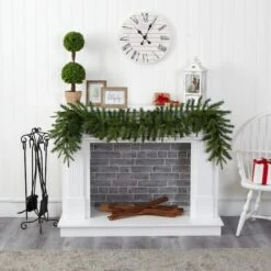 6ft. Pre-Lit Clear LED Green Pine Artificial Christmas Garland -Northlight Sale Store D251221S 5