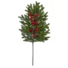 34" Pine & Berries Artificial Hanging Plant Set