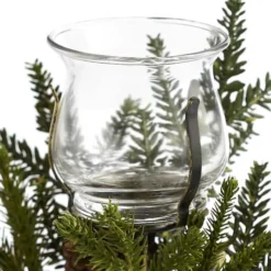 14" Poinsettia Candelabrum Artificial Arrangement -Northlight Sale Store D251224S 12