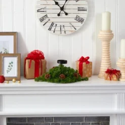 16” Christmas Pine Candelabrum & Pinecones With Lights -Northlight Sale Store D251240S 5