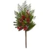 26” Mixed Pine, Pinecone & Berry Artificial Plant Set