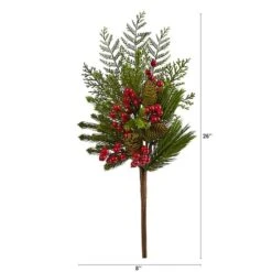 26” Mixed Pine, Pinecone & Berry Artificial Plant Set -Northlight Sale Store D251242S 2