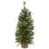 3ft. Pre-Lit Artificial Christmas Tree With Berries, Clear Lights