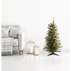 3ft. Pre-Lit Artificial Christmas Tree With Pinecones, Clear Lights -Northlight Sale Store D251269S 12