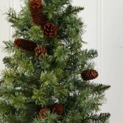 3ft. Pre-Lit Artificial Christmas Tree With Pinecones, Clear Lights -Northlight Sale Store D251269S 16