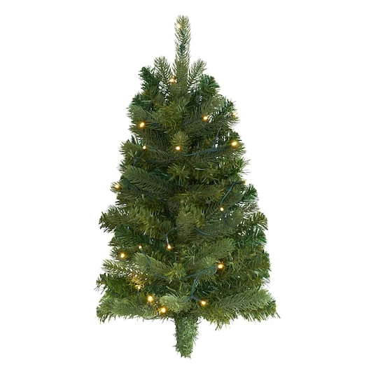 2ft. Pre-Lit Flat Back Wall Hanging Artificial Christmas Tree, Clear LED Lights 1 2ft. Pre-Lit Flat Back Wall Hanging Artificial Christmas Tree, Clear LED Lights