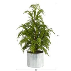 20" Unlit Cedar Pine Artificial Potted Christmas Tree -Northlight Sale Store D251282S 2
