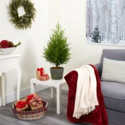 3ft. Unlit Norfolk Island Pine Artificial Potted Christmas Tree -Northlight Sale Store D251286S 4