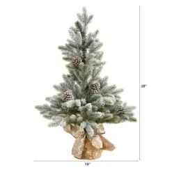 2.5ft. Unlit Flocked Artificial Christmas Tree With Pinecones -Northlight Sale Store D251299S 2