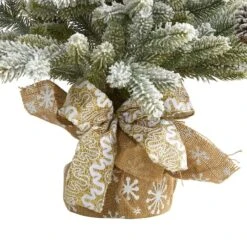 2.5ft. Unlit Flocked Artificial Christmas Tree With Pinecones -Northlight Sale Store D251299S 4