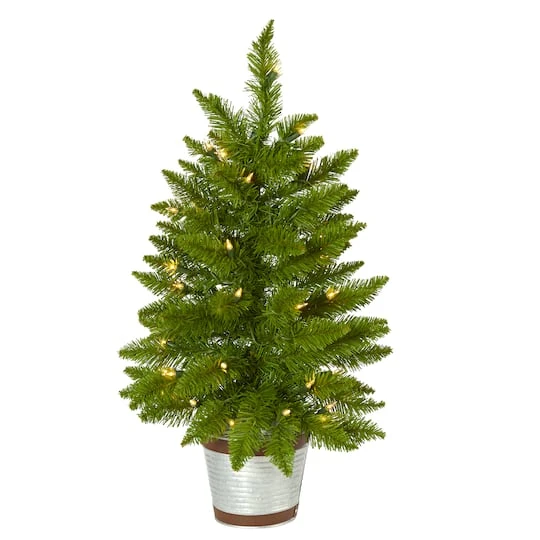2ft. Pre-Lit Providence Pine Artificial Christmas Tree, Warm White Lights 2 2ft. Pre-Lit Providence Pine Artificial Christmas Tree, Warm White Lights - Image 2