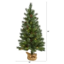 3ft. Pre-Lit Fraser Fir Natural Look Artificial Christmas Tree With Clear LED Light -Northlight Sale Store D251302S 2
