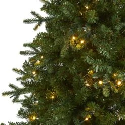 6ft. Pre-Lit Vermont Fir Artificial Christmas Tree With Clear LED Lights -Northlight Sale Store D251317S 4
