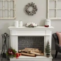 17" Snowy Pinecone Wreath -Northlight Sale Store D251357S 14