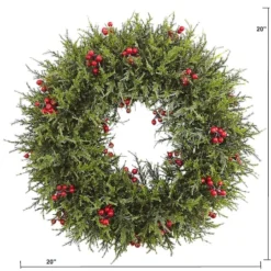 20" Cedar Berry Wreath -Northlight Sale Store D251359S 14