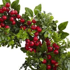 24" Berry Boxwood Wreath -Northlight Sale Store D251366S 12