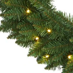 24" LED Green Pine Artificial Christmas Wreath 8 24" LED Green Pine Artificial Christmas Wreath -Northlight Sale Store D251388S 4