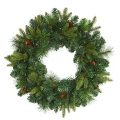 24" LED Mixed Pine Artificial Christmas Wreath -Northlight Sale Store D251394S 3