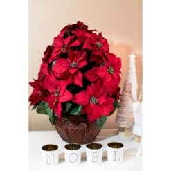 22" Potted Poinsettia With Decorative Planter -Northlight Sale Store D252170S 15