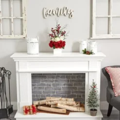 24" Potted Hydrangea, Rose & Berry Arrangement -Northlight Sale Store D252171S 14