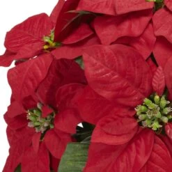 13" Potted Poinsettia With Ceramic Vase -Northlight Sale Store D252178S 12