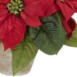 13" Potted Poinsettia With Ceramic Vase -Northlight Sale Store D252178S 13