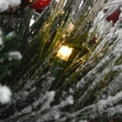 18" Snowy Bedford Urn Filler With Battery Operated LED Lights -Northlight Sale Store D252347S 3