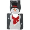 Holiday Snowman Bathroom Seat & Floor Cover Set
