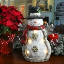 16.5" Lighted Snowman Décor Piece -Northlight Sale Store D252377S 2