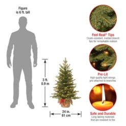 3ft. Pre-Lit Nordic Spruce® Artificial Christmas Tree, Warm White LED Lights -Northlight Sale Store D252410S 14