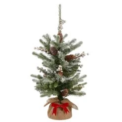 2ft. Pre-Lit Snowy Morgan Spruce Artificial Christmas Tree, Warm White LED Lights -Northlight Sale Store D252426S 16