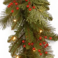 9ft. Clear Lights Mixed Evergreen Classical Collection Garland 7 9ft. Clear Lights Mixed Evergreen Classical Collection Garland -Northlight Sale Store D252463S 2
